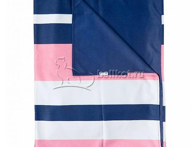 Полотенце 'Семейное' 85х175 синее/розовое