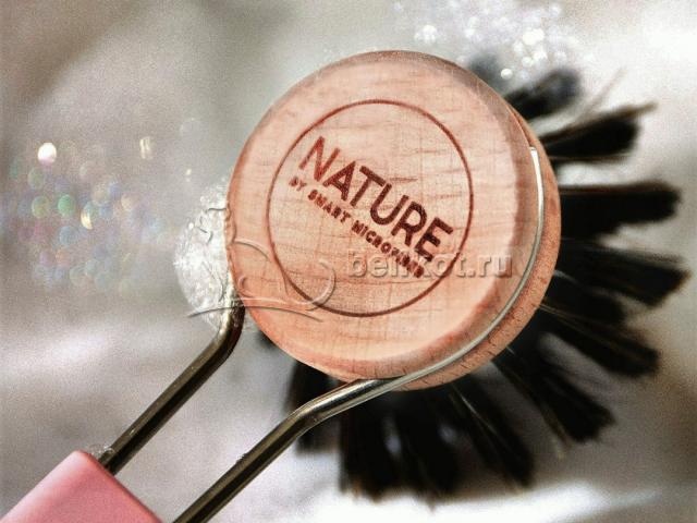Щетка для мытья посуды розовая, серия Natur